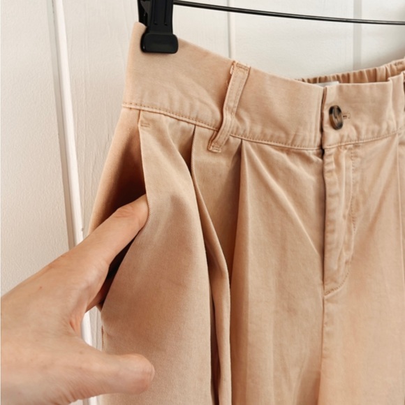 BDG Urban Outfitters NWT Logan Pleated Chino Grandpa Pant Wide Leg Khaki Women S - Picture 5 of 16